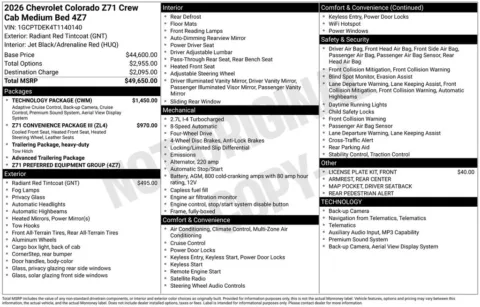Photos of 2026 Chevrolet Colorado Z71 for sale in Marshalltown, IA at Gregg Young Chevrolet Marshalltown