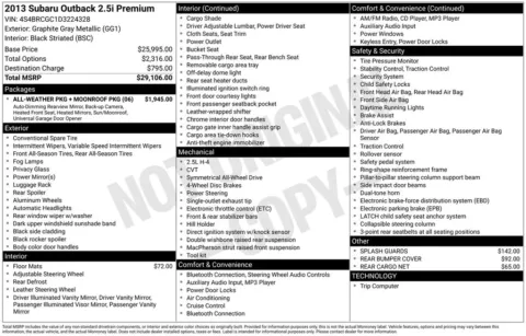 Photos of 2013 Subaru Outback 2.5i Premium for sale in Marshalltown, IA at Gregg Young Chevrolet Marshalltown