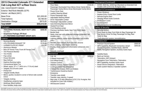 Photos of 2015 Chevrolet Colorado Z71 for sale in Marshalltown, IA at Gregg Young Chevrolet Marshalltown