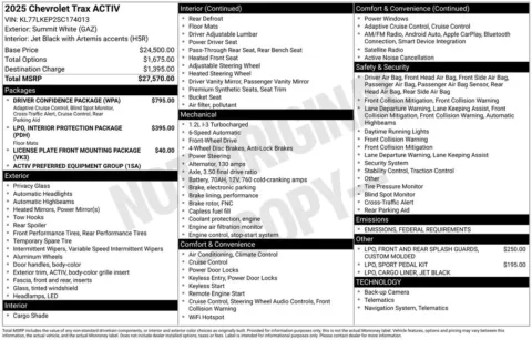 Photos of 2025 Chevrolet Trax ACTIV for sale in Marshalltown, IA at Gregg Young Chevrolet Marshalltown