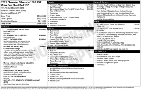 Photos of 2025 Chevrolet Silverado 1500 RST for sale in Marshalltown, IA at Gregg Young Chevrolet Marshalltown