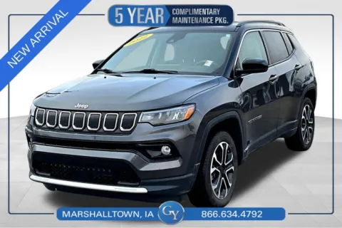 Gray 2022 Jeep Compass Limited for sale in Marshalltown, IA