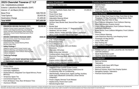 Photos of 2025 Chevrolet Traverse LT for sale in Marshalltown, IA at Gregg Young Chevrolet Marshalltown