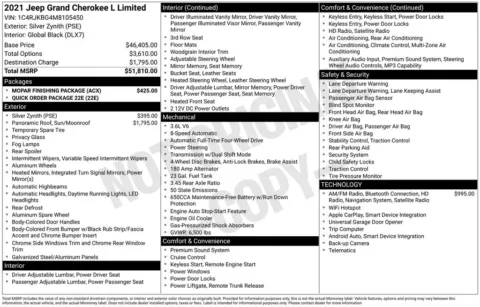 Photos of 2021 Jeep Grand Cherokee L Limited for sale in Marshalltown, IA at Gregg Young Chevrolet Marshalltown