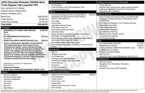 Photos of 2026 Chevrolet Silverado 2500HD Work Truck for sale in Marshalltown, IA at Gregg Young Chevrolet Marshalltown