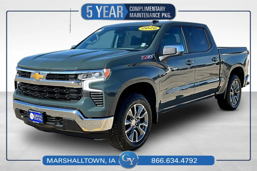 Gray 2026 Chevrolet Silverado 1500 LT for sale in Marshalltown, IA