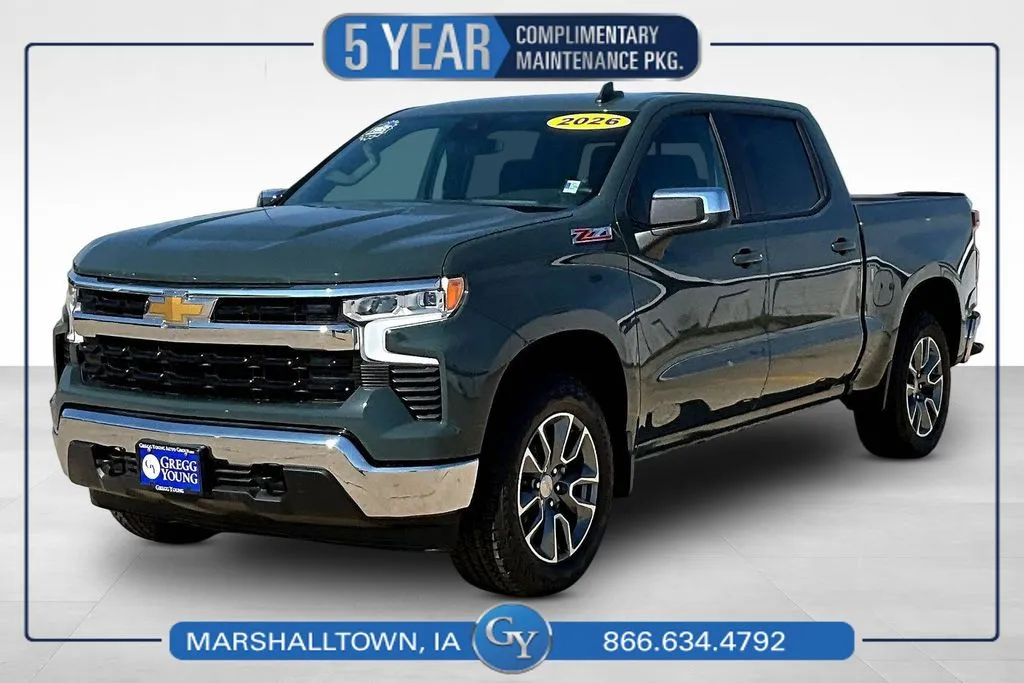 Gray 2026 Chevrolet Silverado 1500 LT for sale in Marshalltown, IA