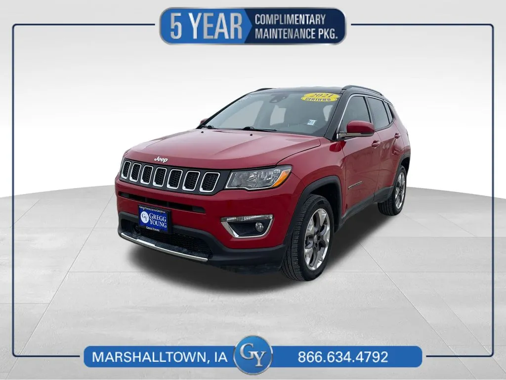 Red 2021 Jeep Compass Limited for sale in Marshalltown, IA