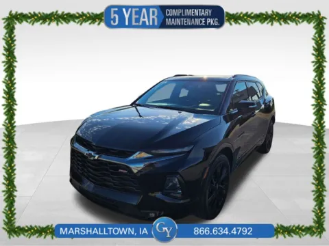 Black 2022 Chevrolet Blazer RS for sale in Marshalltown, IA