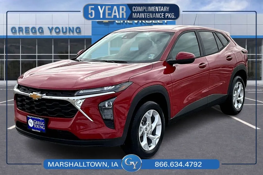 Red 2026 Chevrolet Trax LS for sale in Marshalltown, IA