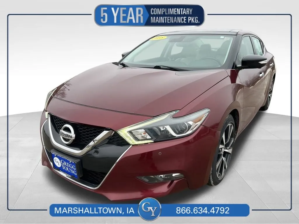 Red 2018 Nissan Maxima Platinum for sale in Marshalltown, IA