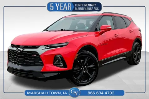 Red 2022 Chevrolet Blazer RS for sale in Marshalltown, IA