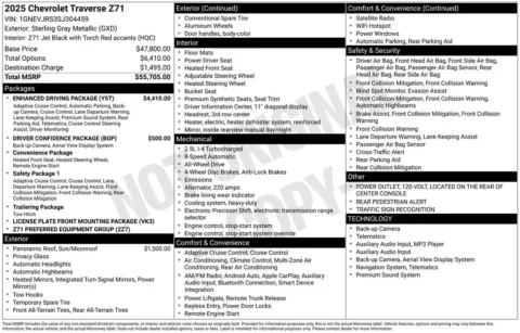 Photos of 2025 Chevrolet Traverse Z71 for sale in Marshalltown, IA at Gregg Young Chevrolet Marshalltown