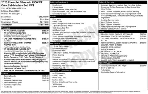 Photos of 2025 Chevrolet Silverado 1500 WT for sale in Marshalltown, IA at Gregg Young Chevrolet Marshalltown