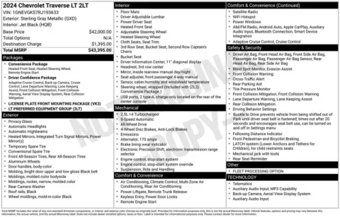 Photos of 2024 Chevrolet Traverse LT for sale in Marshalltown, IA at Gregg Young Chevrolet Marshalltown