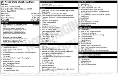 Photos of 2017 Jeep Grand Cherokee Altitude for sale in Marshalltown, IA at Gregg Young Chevrolet Marshalltown