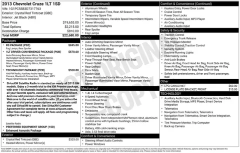 Photos of 2013 Chevrolet Cruze 1LT for sale in Marshalltown, IA at Gregg Young Chevrolet Marshalltown