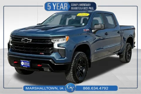 Blue 2024 Chevrolet Silverado 1500 LT Trail Boss for sale in Marshalltown, IA