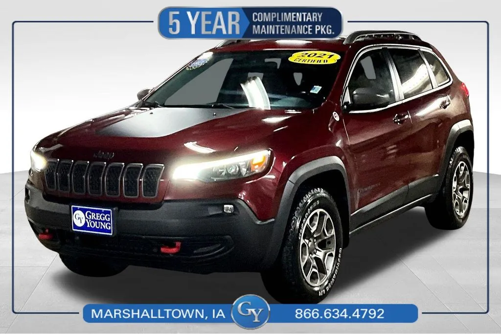 Red 2021 Jeep Cherokee Trailhawk for sale in Marshalltown, IA