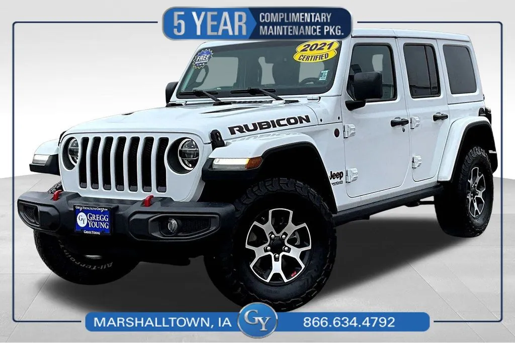 White 2021 Jeep Wrangler Unlimited Rubicon for sale in Marshalltown, IA