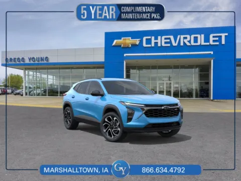 Blue 2025 Chevrolet Trax 2RS for sale in Marshalltown, IA