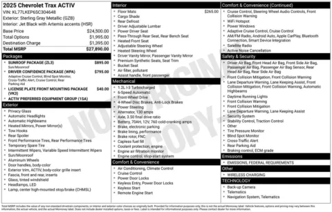 Photos of 2025 Chevrolet Trax ACTIV for sale in Marshalltown, IA at Gregg Young Chevrolet Marshalltown