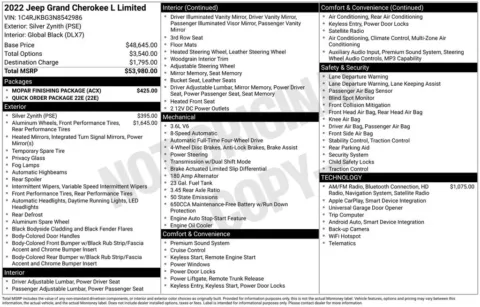 Photos of 2022 Jeep Grand Cherokee L Limited for sale in Marshalltown, IA at Gregg Young Chevrolet Marshalltown