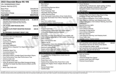 Photos of 2022 Chevrolet Blazer RS for sale in Marshalltown, IA at Gregg Young Chevrolet Marshalltown