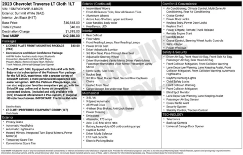 Photos of 2023 Chevrolet Traverse LT for sale in Marshalltown, IA at Gregg Young Chevrolet Marshalltown