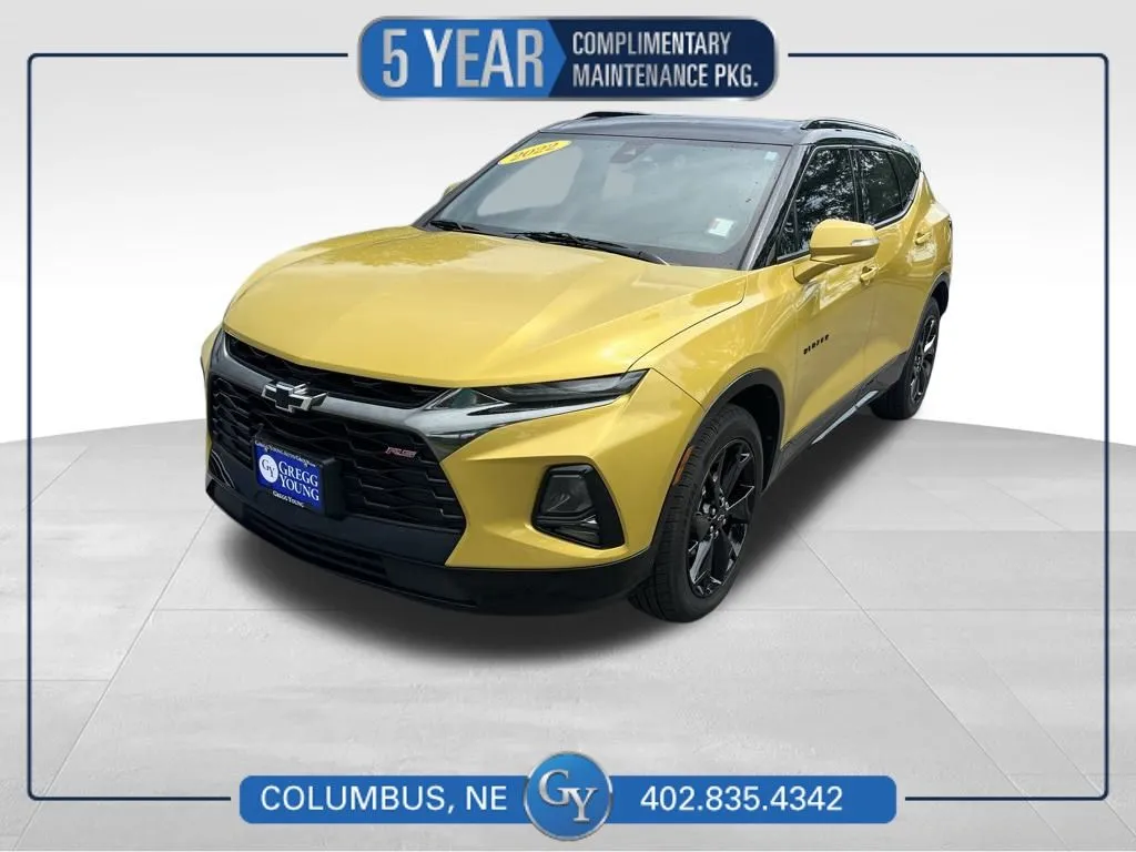 Yellow 2022 Chevrolet Blazer RS for sale in Columbus, NE