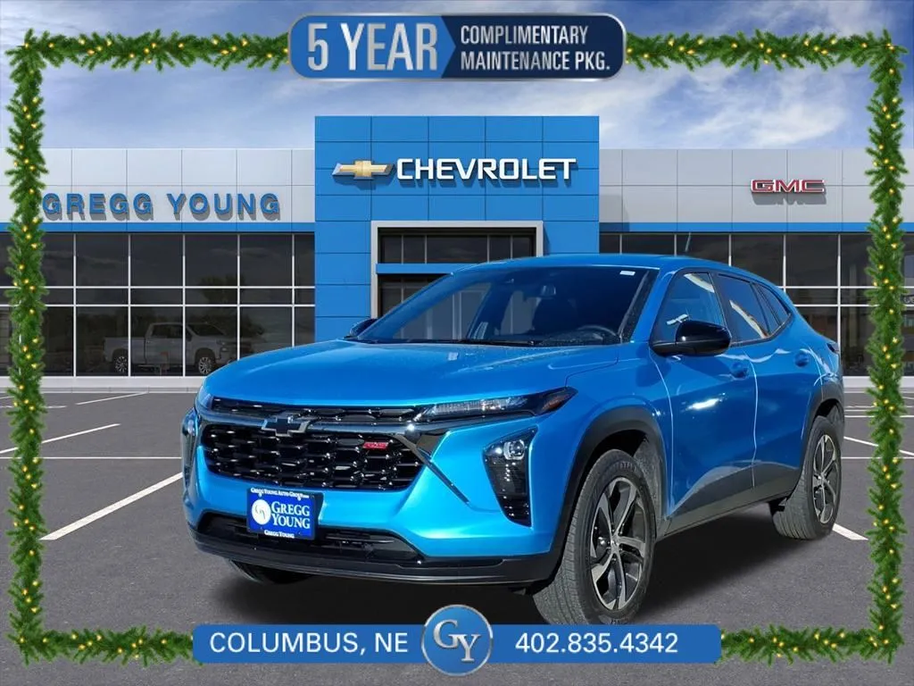 Blue 2026 Chevrolet Trax 1RS for sale in Columbus, NE