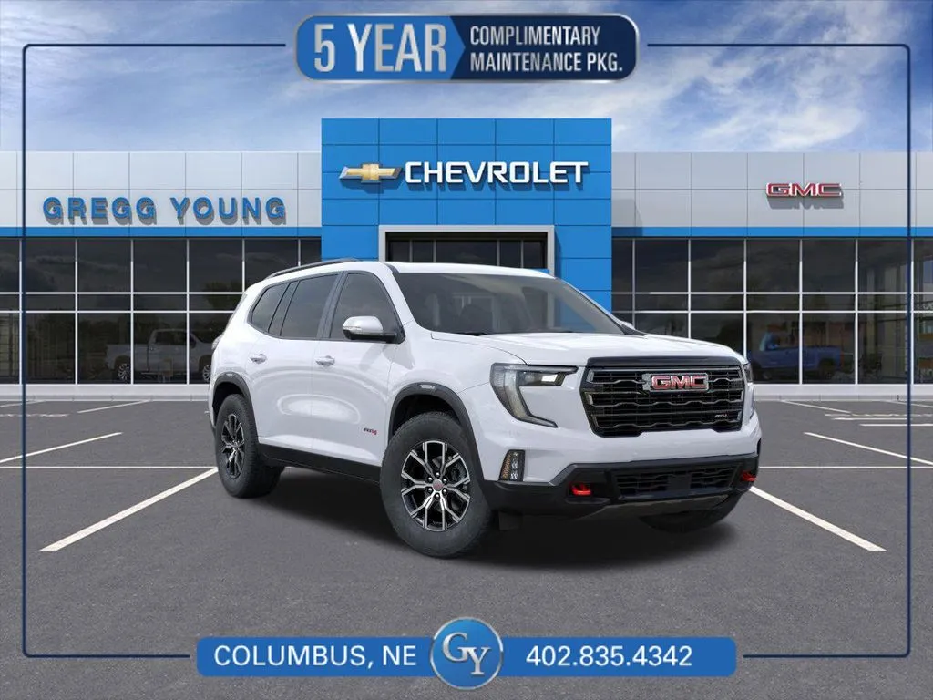 White 2026 GMC Acadia AT4 for sale in Columbus, NE