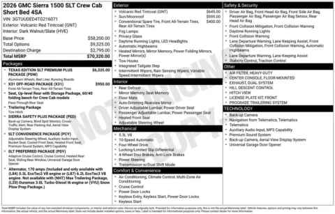 Photos of 2026 GMC Sierra 1500 SLT for sale in Columbus, NE at Gregg Young Chevrolet GMC of Columbus
