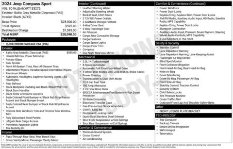 Photos of 2024 Jeep Compass Sport for sale in Omaha, NE at Gregg Young Chevrolet - Omaha