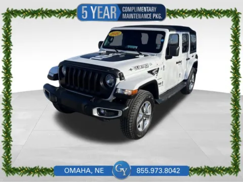 White 2020 Jeep Wrangler Unlimited Sahara for sale in Omaha, NE