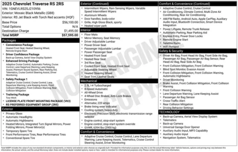 Photos of 2025 Chevrolet Traverse RS for sale in Omaha, NE at Gregg Young Chevrolet - Omaha