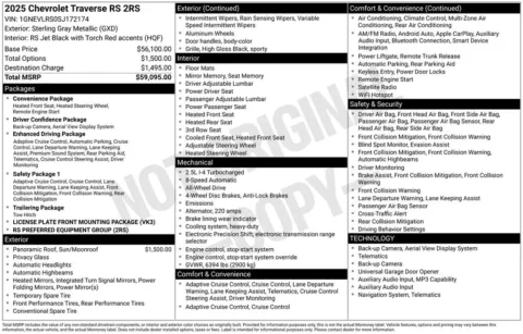 Photos of 2025 Chevrolet Traverse RS for sale in Omaha, NE at Gregg Young Chevrolet - Omaha