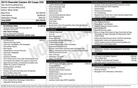 Photos of 2015 Chevrolet Camaro SS for sale in Omaha, NE at Gregg Young Chevrolet - Omaha