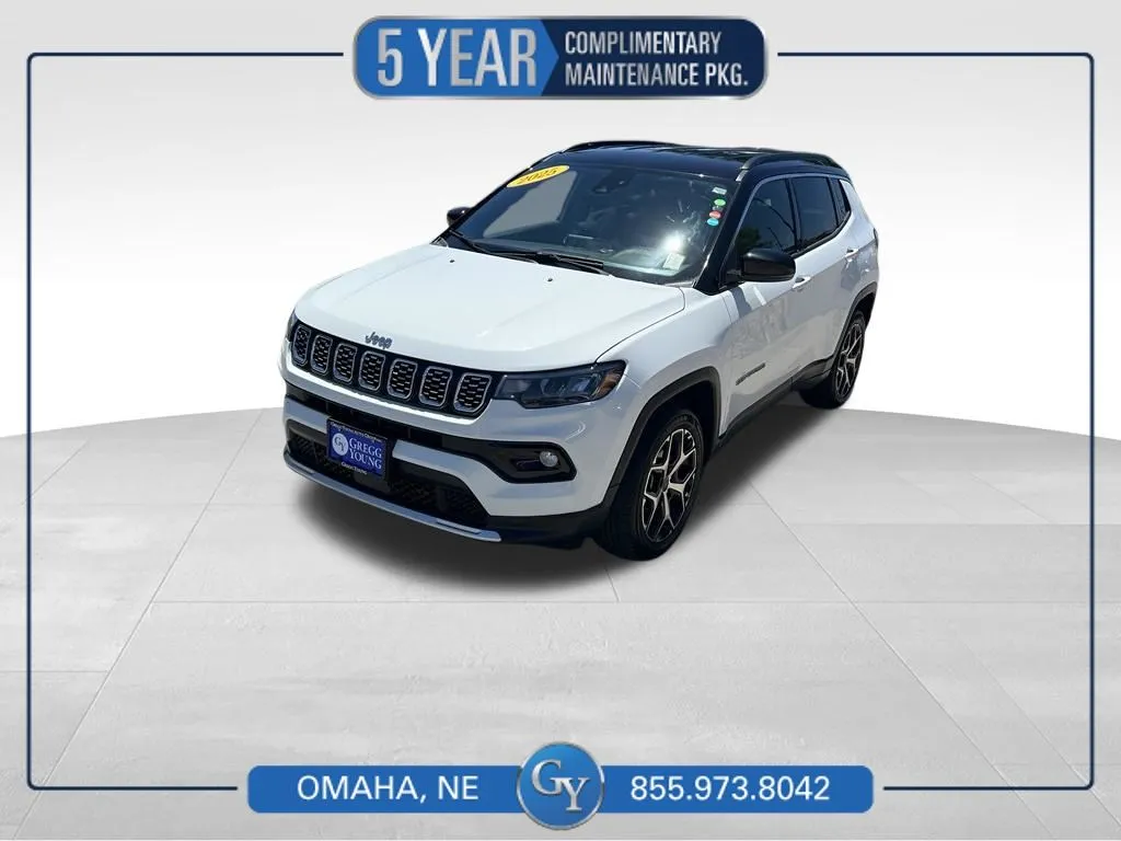 White 2025 Jeep Compass Limited for sale in Omaha, NE