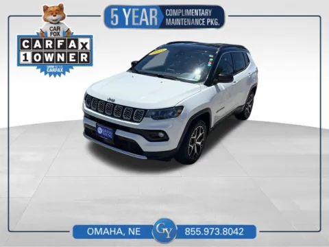 White 2025 Jeep Compass Limited for sale in Omaha, NE