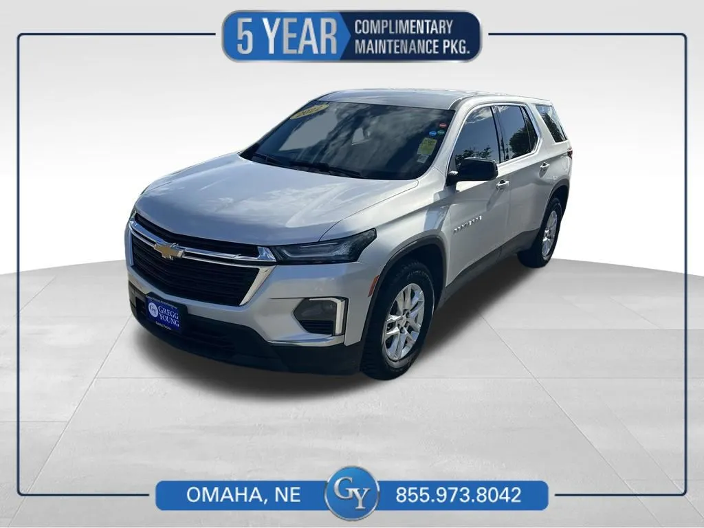 Silver 2022 Chevrolet Traverse LS for sale in Omaha, NE