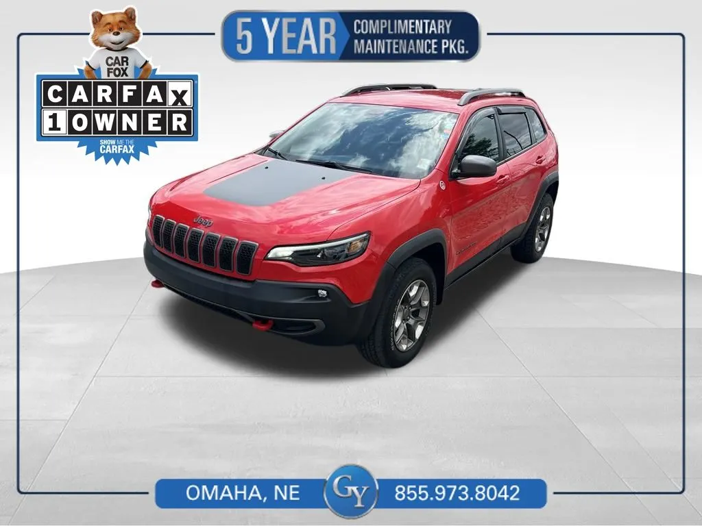 Red 2019 Jeep Cherokee Trailhawk for sale in Omaha, NE
