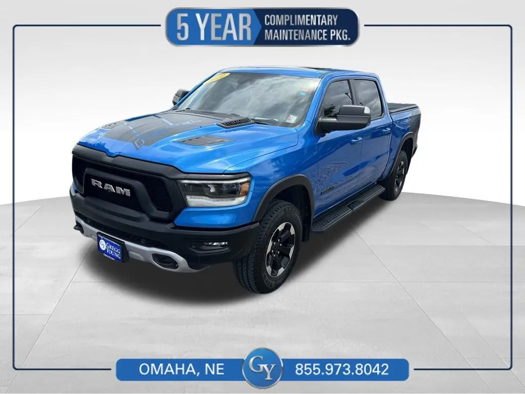 Blue 2022 Ram 1500 Rebel for sale in Omaha, NE