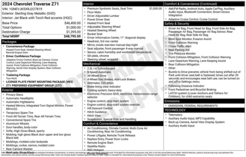 Photos of 2024 Chevrolet Traverse Z71 for sale in Indianola, IA at Gregg Young Buick GMC Indianola