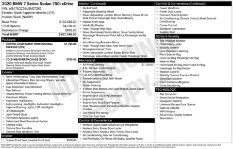 Photos of 2020 BMW 7 Series 750i xDrive for sale in Indianola, IA at Gregg Young Buick GMC Indianola