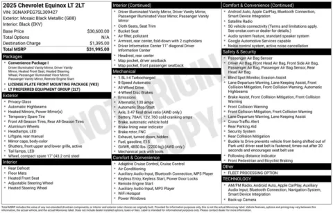 Photos of 2025 Chevrolet Equinox LT for sale in Indianola, IA at Gregg Young Buick GMC Indianola