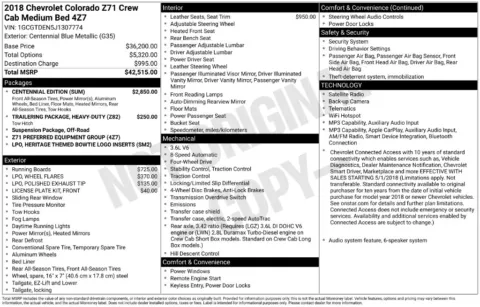 Photos of 2018 Chevrolet Colorado Z71 for sale in Indianola, IA at Gregg Young Buick GMC Indianola