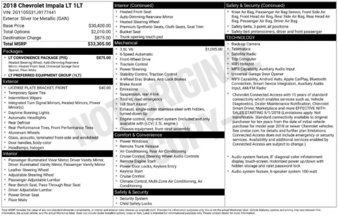 Photos of 2018 Chevrolet Impala LT for sale in Indianola, IA at Gregg Young Buick GMC Indianola