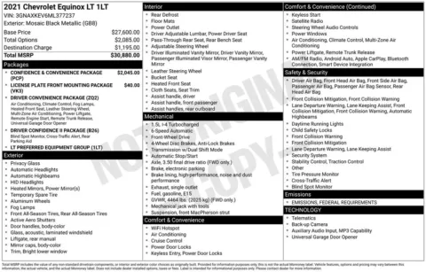 Photos of 2021 Chevrolet Equinox LT for sale in Norwalk, IA at Gregg Young Chevrolet of Norwalk