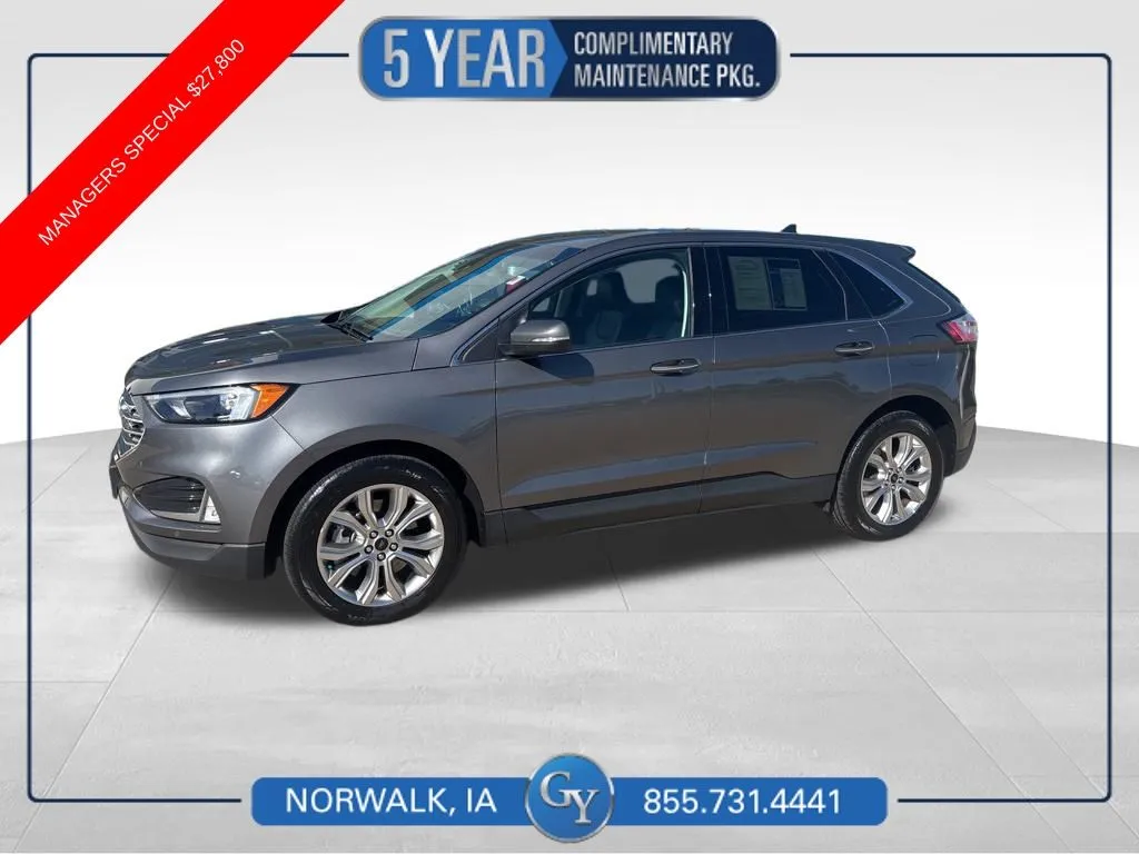Gray 2024 Ford Edge Titanium for sale in Norwalk, IA